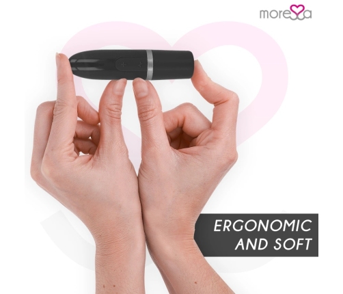 Moressa Ivy Compact Rechargeable Silicone Vibrator Black 90x22mm