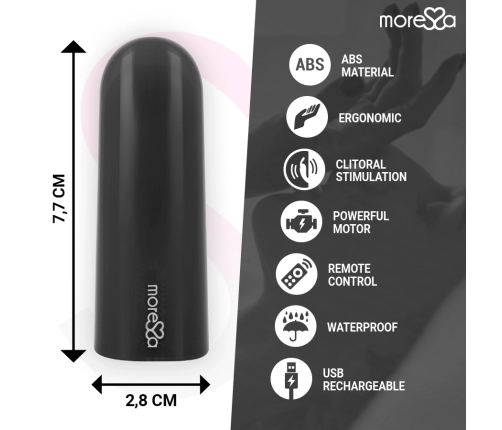MORESSA - NIX POTENTE VIBRADOR MULTI JUEGOS CONTROL REMOTO NEGRO