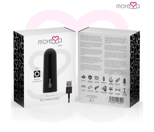 MORESSA - NIX POTENTE VIBRADOR MULTI JUEGOS CONTROL REMOTO NEGRO