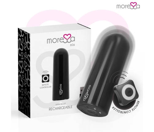 MORESSA - NIX POTENTE VIBRADOR MULTI JUEGOS CONTROL REMOTO NEGRO