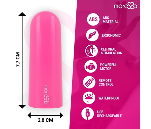 Moressa Nix Remote Control Vibrating Device Pink - Compact, Waterproof, 7 Modes