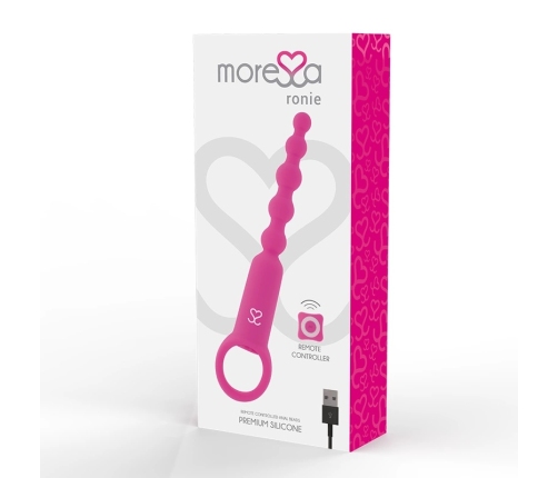 Moressa Ronie Remote-Controlled Anal Bead System Pink - Silicone, 7 Modes