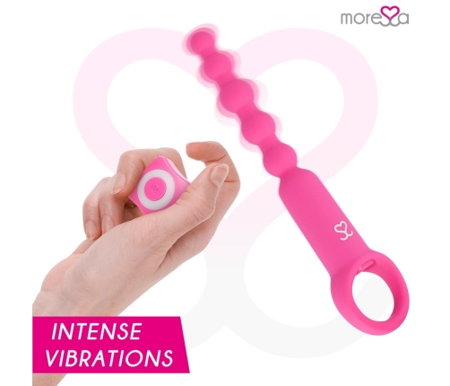 Moressa Ronie Remote-Controlled Anal Bead System Pink - Silicone, 7 Modes