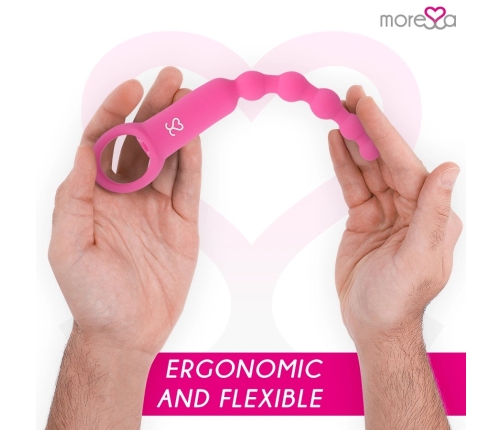 Moressa Ronie Remote-Controlled Anal Bead System Pink - Silicone, 7 Modes