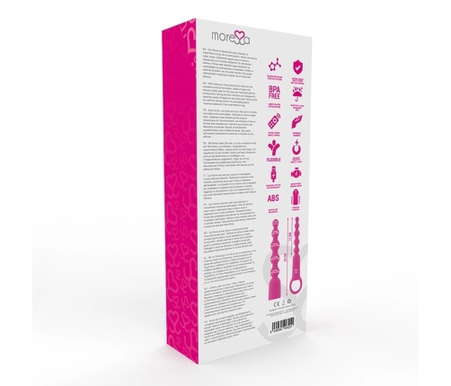 Moressa Ronie Remote-Controlled Anal Bead System Pink - Silicone, 7 Modes