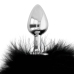 Darkness Black Tail Plug 7 cm - Silicone Model with Faux Fur Accent