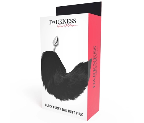 DARKNESS - PLUG ANAL SILVER 8 CM CON COLA NEGRO