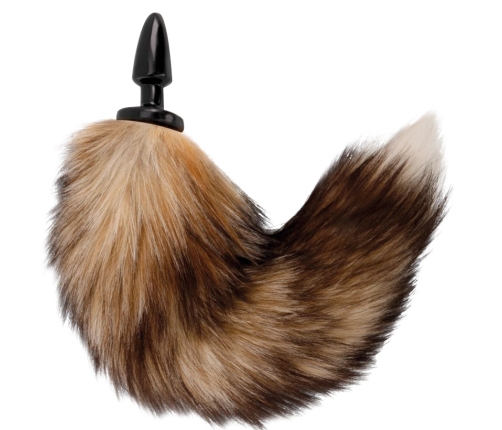 DARKNESS - COLA NATURAL CON PLUG ANAL SILICONA 10 CM