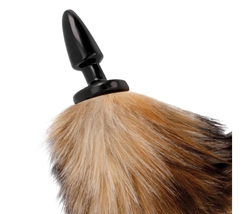 DARKNESS - COLA NATURAL CON PLUG ANAL SILICONA 10 CM