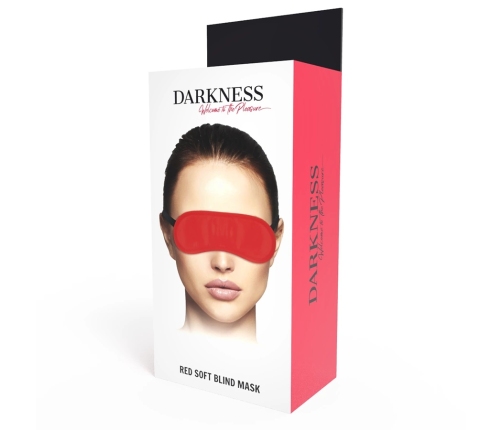 Darkness Satin Eye Mask Red - Adjustable, Premium Comfort Fit