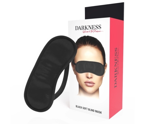 Darkness Satin Black Eye Mask Adjustable Headband Lightweight