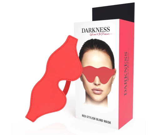 Darkness Red PVC Eye Mask - Adjustable Headband, Comfort Fit
