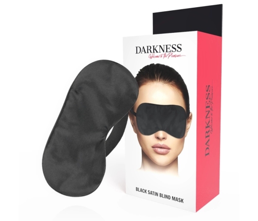 Darkness Basic Black Eye Mask Satin Adjustable Strap