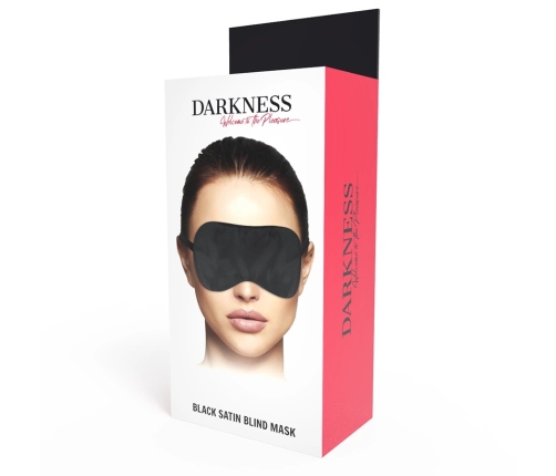 Darkness Basic Black Eye Mask Satin Adjustable Strap