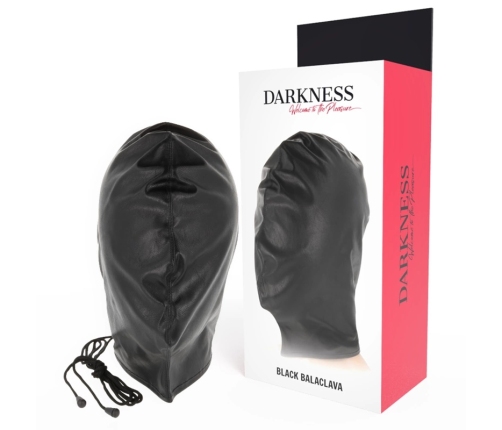 Darkness Subjugation Mask Black - Satin Sensory Hood Adjustable Fit