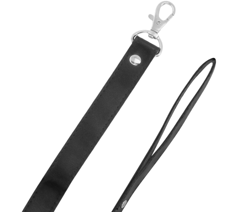 Darkness Collar Model 8435565904135 with Leather Chain - Adjustable, Padded, Black