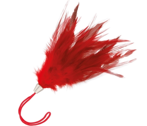 Darkness Red Sensory Feather Wand 20cm - Soft Touch, Ergonomic Handle