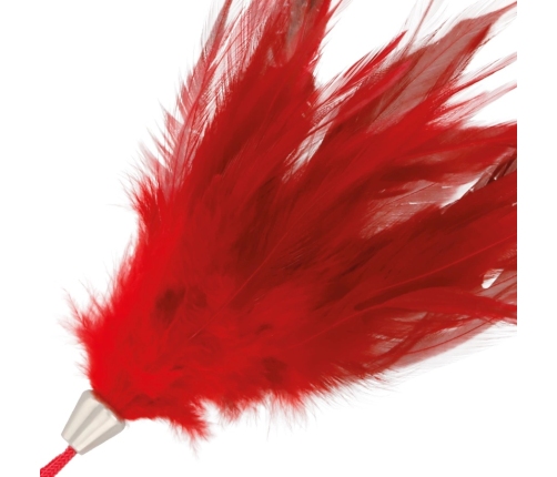 Darkness Red Sensory Feather Wand 20cm - Soft Touch, Ergonomic Handle
