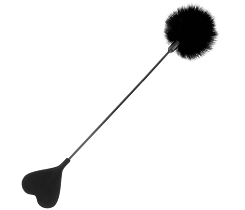 Darkness Black Feather & Leather Dual-Sided Intimate Accessory 40cm