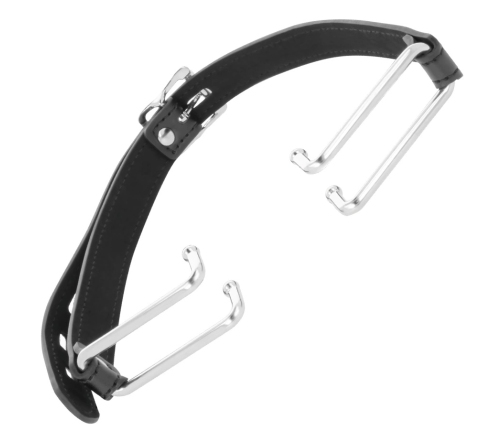 Darkness Adjustable Black Gag Hook - Premium Leather Strap System