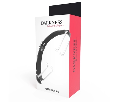 Darkness Adjustable Black Gag Hook - Premium Leather Strap System