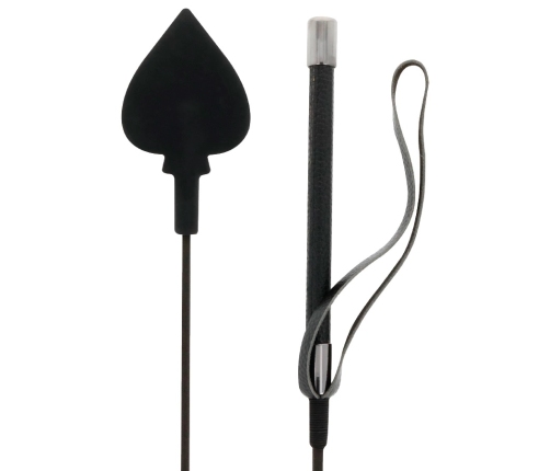 Darkness Silicone Riding Crop Black 60cm - Flexible Precision Model