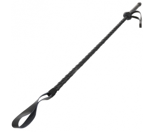 Darkness Leather Riding Crop 60cm - Precision Impact Tool, Black