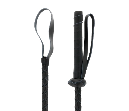 Darkness Leather Riding Crop 60cm - Precision Impact Tool, Black