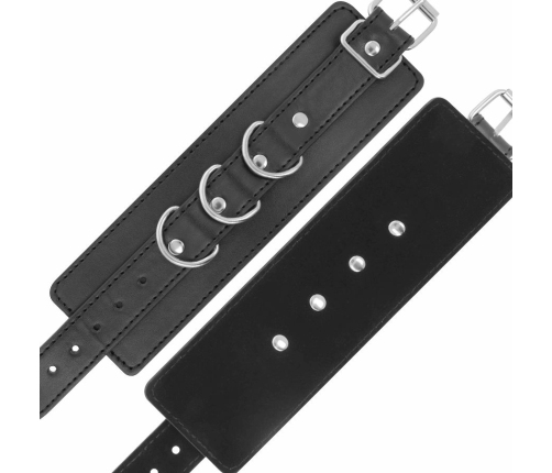 Darkness Adjustable PVC Leather Cuffs Black - Versatile Hand & Ankle Model