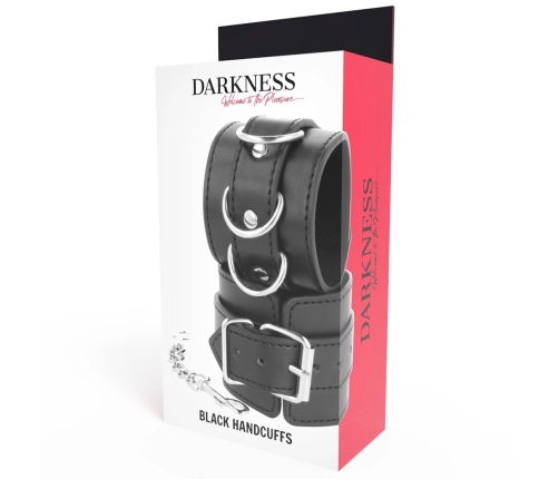 Darkness Adjustable PVC Leather Cuffs Black - Versatile Hand & Ankle Model