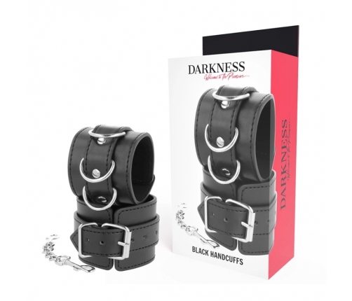 Darkness Adjustable PVC Leather Cuffs Black - Versatile Hand & Ankle Model