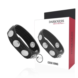 Darkness Adjustable Leather Performance Ring, Nickel-Free, Universal Size