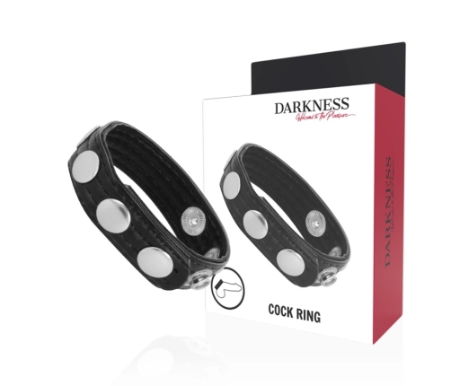 Darkness Adjustable Leather Performance Ring, Nickel-Free, Universal Size