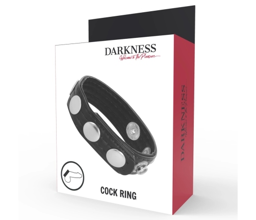 Darkness Adjustable Leather Performance Ring, Nickel-Free, Universal Size