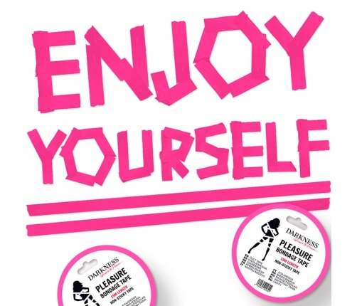 Darkness Pink Bondage Tape 15m - Non-Sticky Restraint System