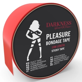 Darkness Red Bondage Tape 15m - Flexible Adhesive Tape for Bondage Play
