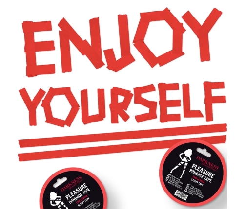 Darkness Red Bondage Tape 15m - Flexible Adhesive Tape for Bondage Play