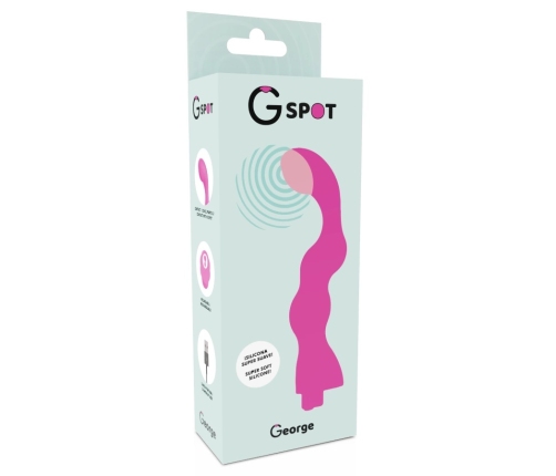 G-SPOT George Rechargeable Silicone Intimate Massager Pink 200mm