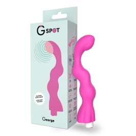 G-SPOT George Rechargeable Silicone Intimate Massager Pink 200mm