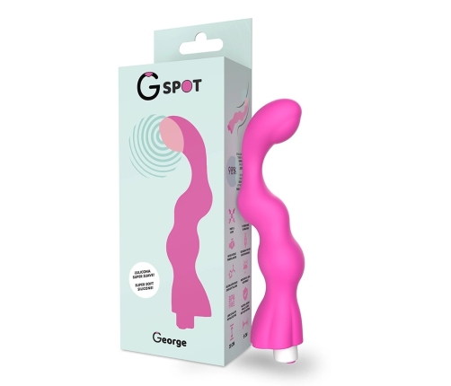 G-SPOT George Rechargeable Silicone Intimate Massager Pink 200mm
