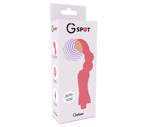 G-SPOT Gohan Vibrator Light Red - Ergonomic USB Rechargeable Massager