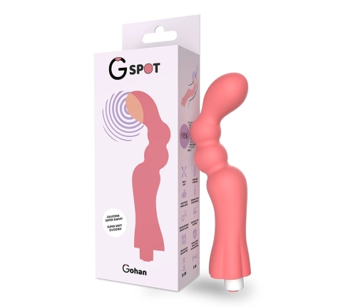 G-SPOT Gohan Vibrator Light Red - Ergonomic USB Rechargeable Massager