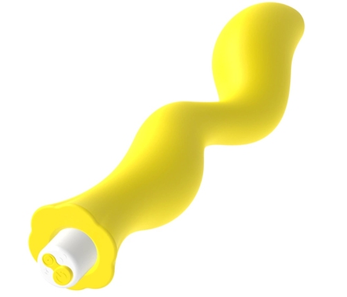 G-SPOT Gavyn Vibrating Massager Yellow - Medical Silicone, USB, 10 Modes