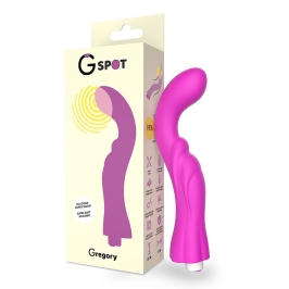 G-SPOT Gregory Violet Rechargeable Curved Massager 200mm Medical Silicone
