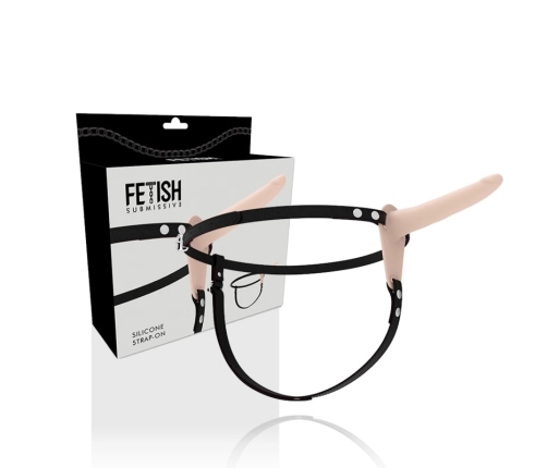 Fetish Submissive Silicone Harness Flesh 15cm - Adjustable Comfort Fit