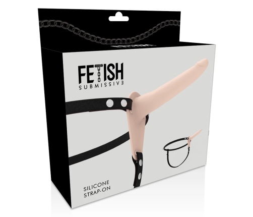 Fetish Submissive Silicone Harness Flesh 15cm - Adjustable Comfort Fit