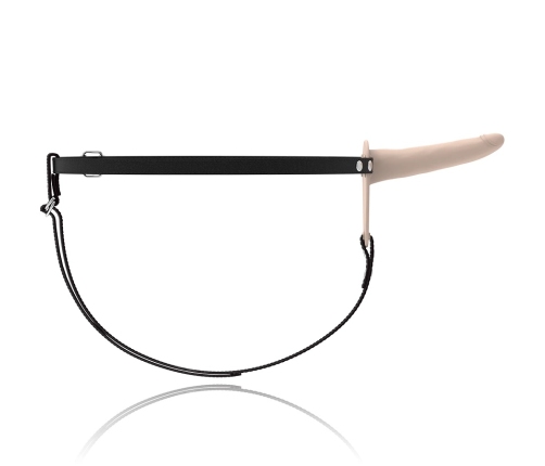 Fetish Submissive Silicone Strap System 15 cm Flesh - Vibrating, Adjustable