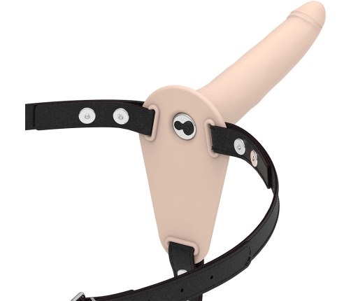 Fetish Submissive Silicone Strap System 15 cm Flesh - Vibrating, Adjustable