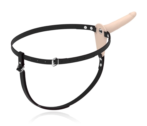 Fetish Submissive Silicone Strap System 15 cm Flesh - Vibrating, Adjustable