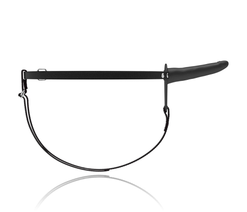 Fetish Submissive Silicone Strap-On System Black 15 cm, 10 Vibration Modes